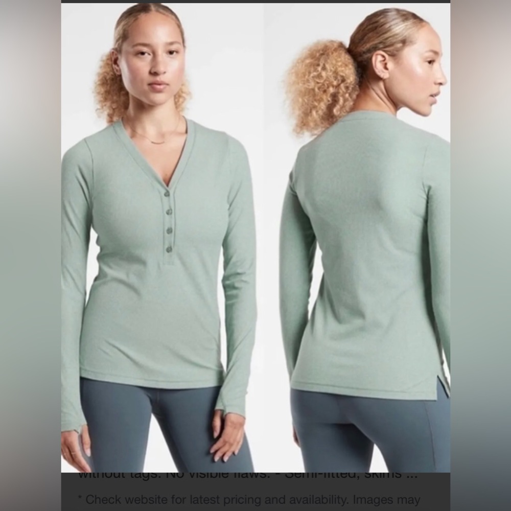 Athleta Uptempo Rib Knit Henley